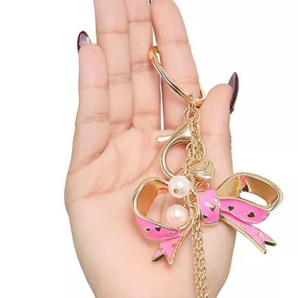 Juicy Couture Bow Bag Charm/Keychain - Picture 6 of 9
